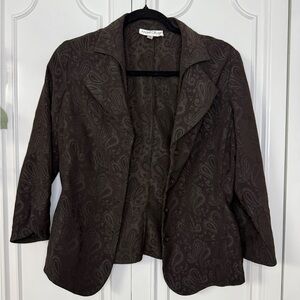 Andre Oliver Dark Brown Paisley Blazer